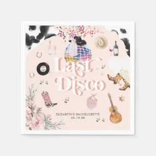 Guardanapo De Papel Disco Cowgirl Nashville Pink Rodeo Despedida de