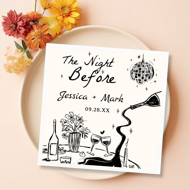 Guardanapo De Papel Disco Na Noite Antes Do Casamento (Criador carregado)