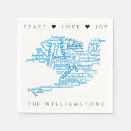 Guardanapo De Papel Discussão Elegante Inspiracional da Nuvem da Etiqu