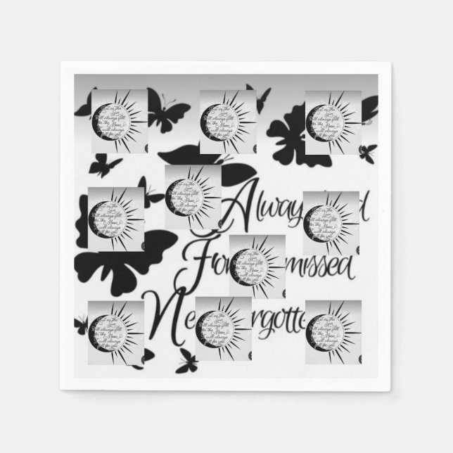 Guardanapo De Papel DISIGNPaper Napkin PRETO e BRANCO (Frente)