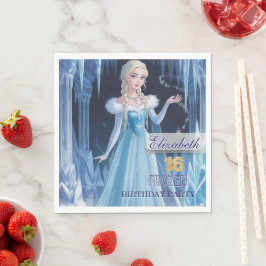 Guardanapo De Papel Disney's Frozen Elsa Birthday personalize name