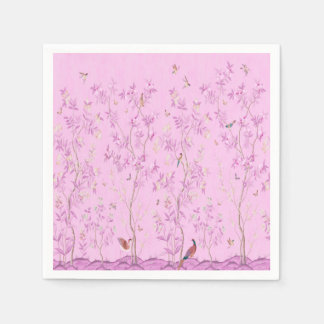 Guardanapo De Papel Dissociação de Chinoiserie Rosa