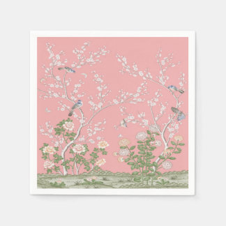 Guardanapo De Papel Dissociação de Chinoiserie Rosa