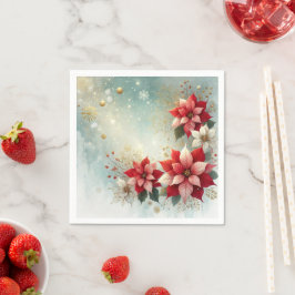 Guardanapo De Papel Dissociação de Fósforo Festivo Whimsettia Snowflak