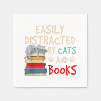 Guardanapo De Papel Distribuído facilmente por Gatos e Livros - Livro 