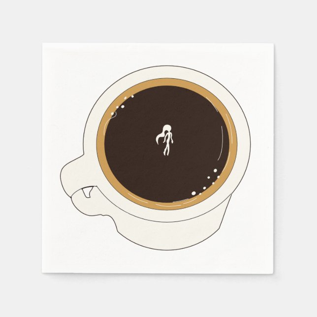 Guardanapo De Papel Diver de Xícara de Café (Frente)