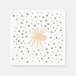 Guardanapo De Papel Diversão do Halloween Laranja e Aranha Negra
