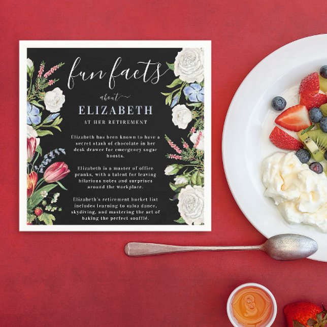 Guardanapo De Papel Diversão Elegante Fatos Modernos Manuscrito Pastel (Criador carregado)