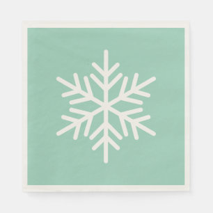Guardanapo De Papel Diversão Festiva Floco de Neve Alpino Branco em Te