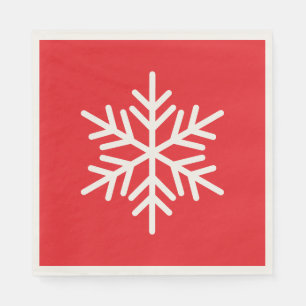 Guardanapo De Papel Diversão Festiva Floco de Neve Alpino Branco em Ve