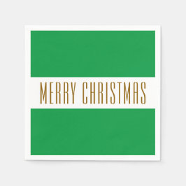 Guardanapo De Papel Diversão Kelly Green White Stripes MERRY NATMAS