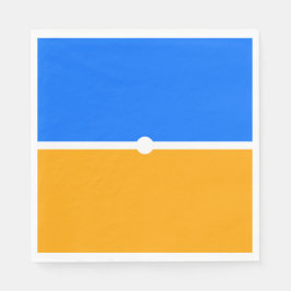 Guardanapo De Papel Diversão Moderna Brilhante Azul Ouro Amarelo Bloco