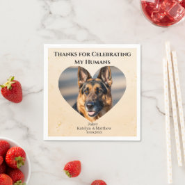 Guardanapo De Papel Diversão Personalizado Coração Pet Cachorro Quadro