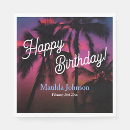 Guardanapo De Papel Diversão Tropical Sunset Luau Festa de aniversário