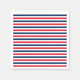 Guardanapo De Papel Diversão Vermelho Branco e Azul Celebração Patriót