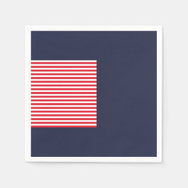 Guardanapo De Papel Diversão Vermelho Branco e Azul Celebração Patriót