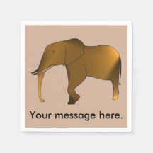 Divertido Moderno Sua mensagem Elefante Napkins