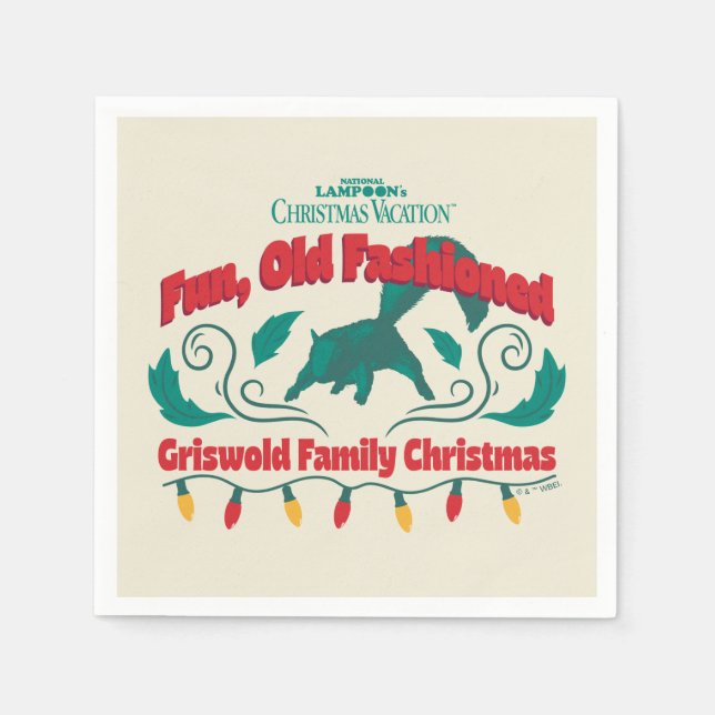 Guardanapo De Papel Divertido, Velho Feliz Natal da Família Griswold (Frente)