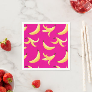Guardanapo De Papel Dívidas Favoritas de Banana Retro Engraçadas Perso