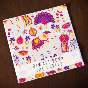 Guardanapo De Papel Diwali Festival de Luzes Napkin
