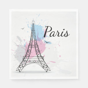 Guardanapo de papel do almoço de Paris