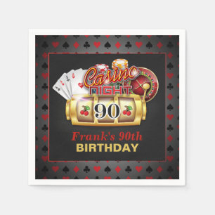 Guardanapo de papel do aniversário do casino -