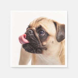 Guardanapo de papel do cão bonito & engraçado do