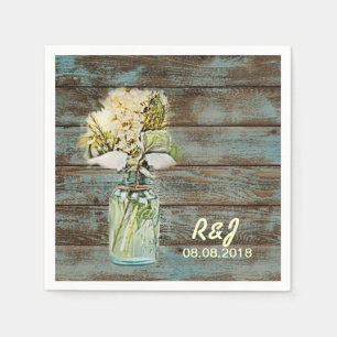 Guardanapo De Papel do celeiro ocidental das flores do vintage