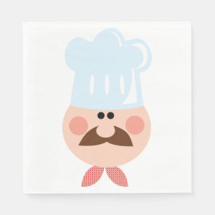 Guardanapo de papel do cozinheiro chefe engraçado