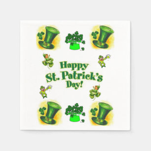 Guardanapo de papel do dia de St Patrick