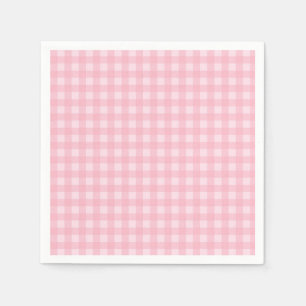 Guardanapo de papel do guingão cor-de-rosa