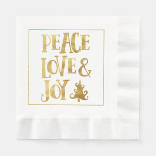 Guardanapo de papel do Natal da alegria do amor da