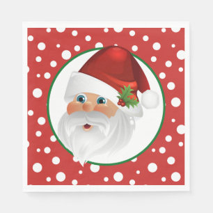 Guardanapo de papel do papai noel do Natal