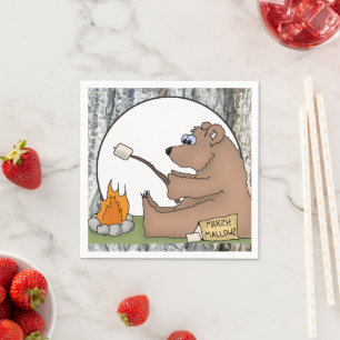 Guardanapo de papel do partido do urso Roasting