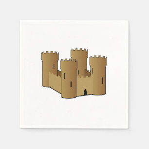 Guardanapo de papel do tema da praia do Sandcastle