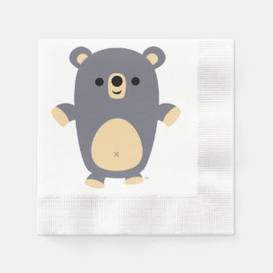 Guardanapo de papel do urso azul grande bonito dos