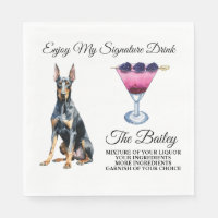 Doberman Pincher Weding Signature Drink