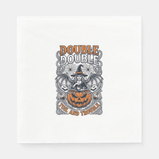 Guardanapo De Papel Dobra Azáfama Problema Bruxa Abóbora Halloween Tei