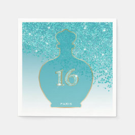 Guardanapo De Papel Doce 16 Fragrância Azul, Butique Teal Paris