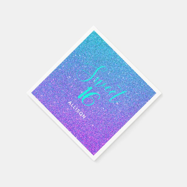 Guardanapo De Papel Doce 16 Lâmpada De Ombre Roxo De Teal Personalizad (Canto)