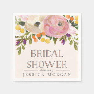 Guardanapo De Papel Doce Blooms Chá de panela Napkins
