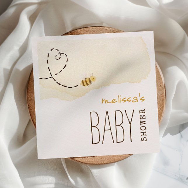 Guardanapo De Papel Doce Bumble Bee Chá de fraldas Napkins (Criador carregado)