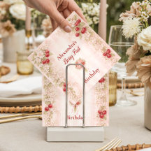 Doce Cereja Floral Primeiro Aniversário 1º Anivers