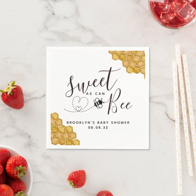 Guardanapo De Papel Doce como Chá de fraldas de Abelhas (Insitu)