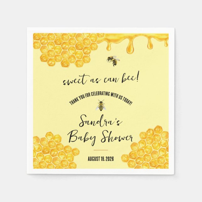 Guardanapo De Papel Doce como pode ser! Chá de Bebê (Frente)