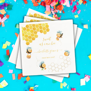 Guardanapo De Papel Doce Como Pode Ser O Primeiro Aniversário Do Bee
