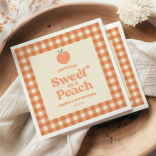 Guardanapo De Papel Doce Como Um Pêssego Fruta Laranja Rosa Festa de A
