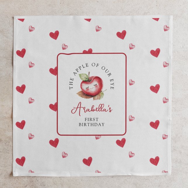 Guardanapo De Papel Doce Maçã Dos Nossos Olhos Aniversário (Criador carregado)