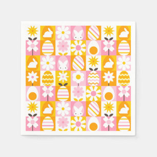 Guardanapo De Papel Doce Patchwork de Páscoa de Primavera