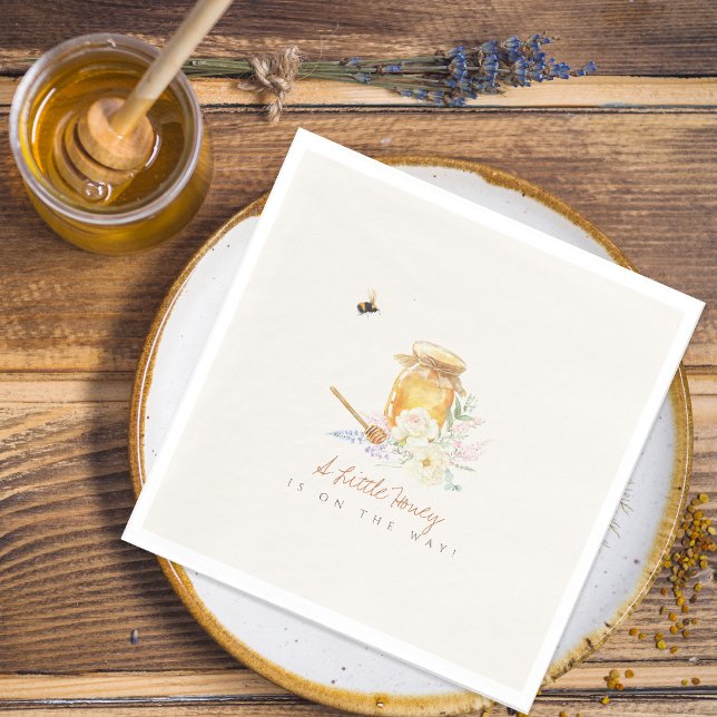 Guardanapo De Papel Doce Pequeno Chá de fraldas de Mel (Criador carregado)